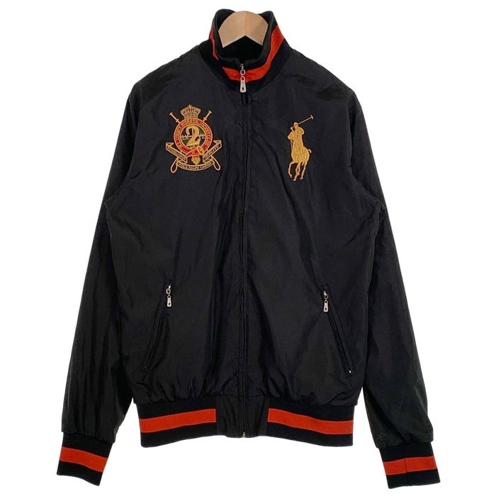 Polo by Ralph Lauren ポロバイラルフローレン ビッグポニー ジップアップ ナイロンジャケット ブラック Size L 福生店