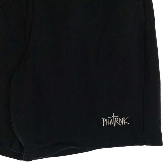 PHATRNK ファットランク ロゴ刺繡 スウェットショーツ ショートパンツ ブラック Size M 福生店