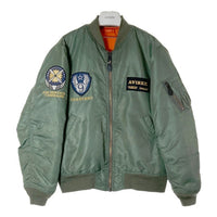 AVIREX アヴィレックス 6112156 直営店限定 IRCRAFT MECHANIC バック刺繍 MA-1 フライトジャケット オリーブ sizeXL 瑞穂店