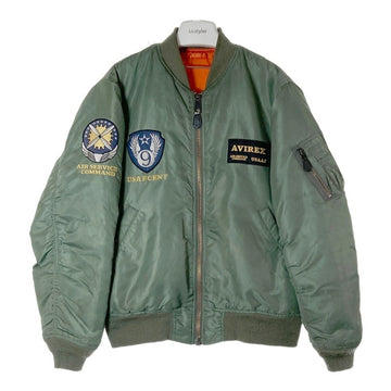 AVIREX アヴィレックス 6112156 直営店限定 IRCRAFT MECHANIC バック刺繍 MA-1 フライトジャケット オリーブ sizeXL 瑞穂店
