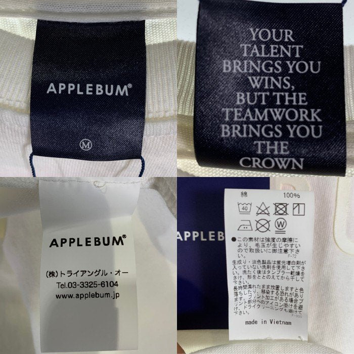 APPLEBUM アップルバム WORM MULTI COLOR T-SHIRT プリントTシャツ ホワイト Size M 福生店