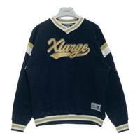 X-LARGE エクストララージ ベースボールロゴ Vネックスウェットトレーナー ブラック 101233012017 Size S 瑞穂店