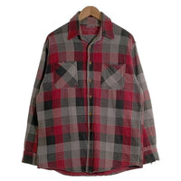 80's BIG MAC ビッグマック フランネルシャツ バーガンディー グレー SIze L 福生店