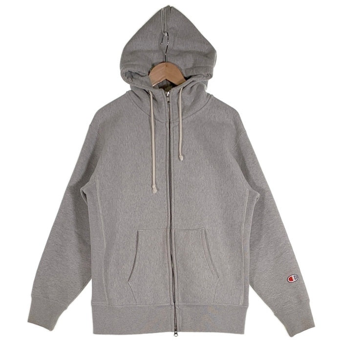 Champion チャンピオン REVERSE WEAVE リバースウィーブ (GORE) WINDSTOPPER ゴア ウィンドストッパー ジップアップ フーディー パーカー グレー GORE-TEX ゴアテックス Size L 福生店