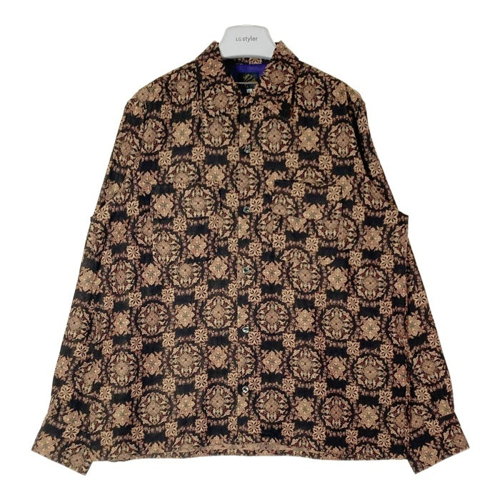 Needles ニードルズ NS206 Classic Shirt ボタニカル ジャガード織 クラシックシャツ ブラック sizeL 瑞穂店