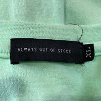 ALWAYS OUT OF STOCK オールウェイズアウトオブストック 迷彩 アーチロゴ プリントTシャツ グリーン Size XL 福生店