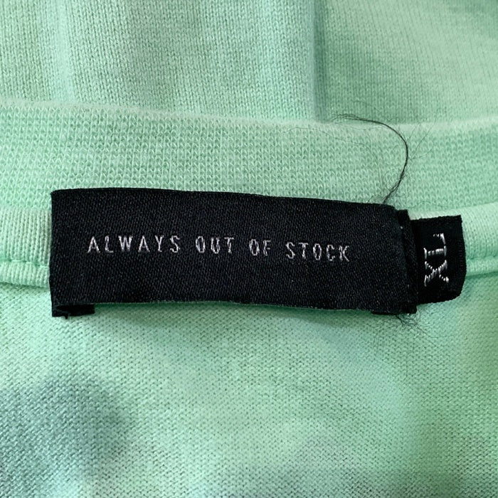 ALWAYS OUT OF STOCK オールウェイズアウトオブストック 迷彩 アーチロゴ プリントTシャツ グリーン Size XL 福生店