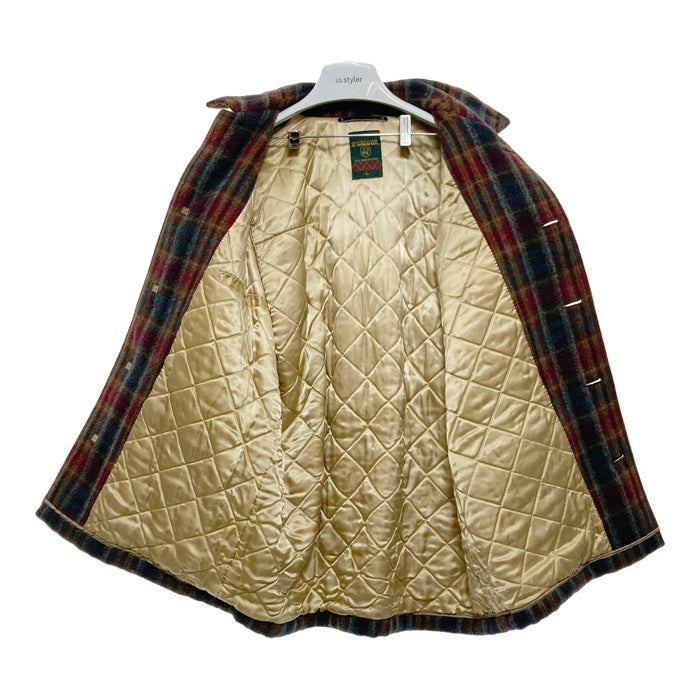 McGREGOR マクレガー ニチメン クルミボタン チェック ウールジャケット ボルドー sizeL 瑞穂店