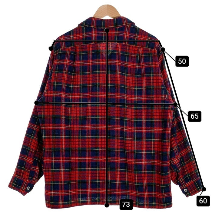 70's PENDLETON ペンドルトン ウール チェックシャツ 長袖シャツ レッド USA製 Size XL 福生店