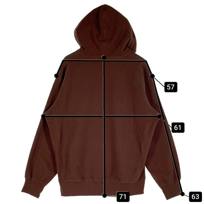 SUPREME シュプリーム 22AW Capital Hooded Sweatshirt キャピタル プルオーバースウェットパーカー ブラウン 刺繡 Size L 福生店