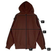 SUPREME シュプリーム 22AW Capital Hooded Sweatshirt キャピタル プルオーバースウェットパーカー ブラウン 刺繡 Size L 福生店