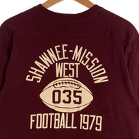 WAREHOUSE ウエアハウス SHAWNEE-MISSION フットボールTシャツ ボルドー Size 38 福生店