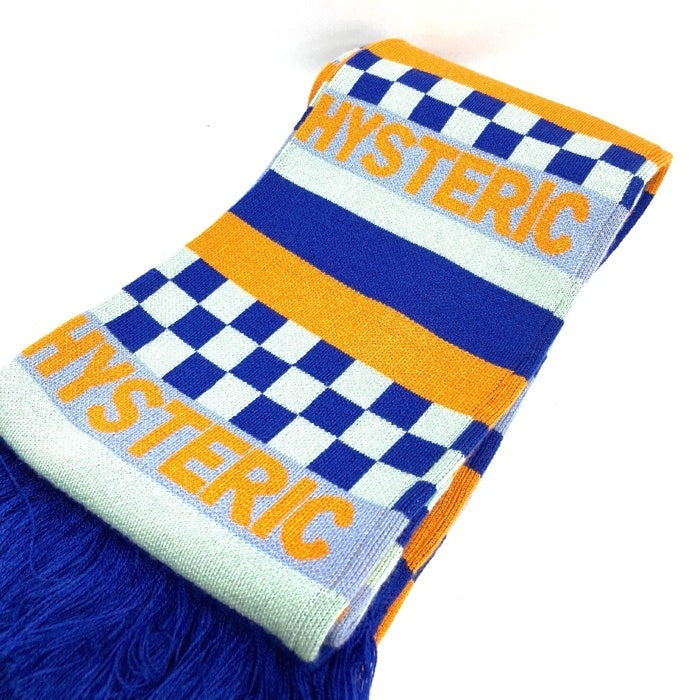 HYSTERIC GLAMOUR ヒステリックグラマー パンダ ストライプ マフラー ブルー 瑞穂店