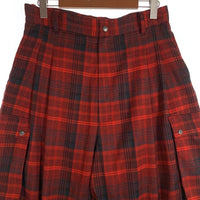 glamb グラム Check Baggy Cargo Pants チェックバギーカーゴパンツ レッド GB0324/P11 Size L 福生店