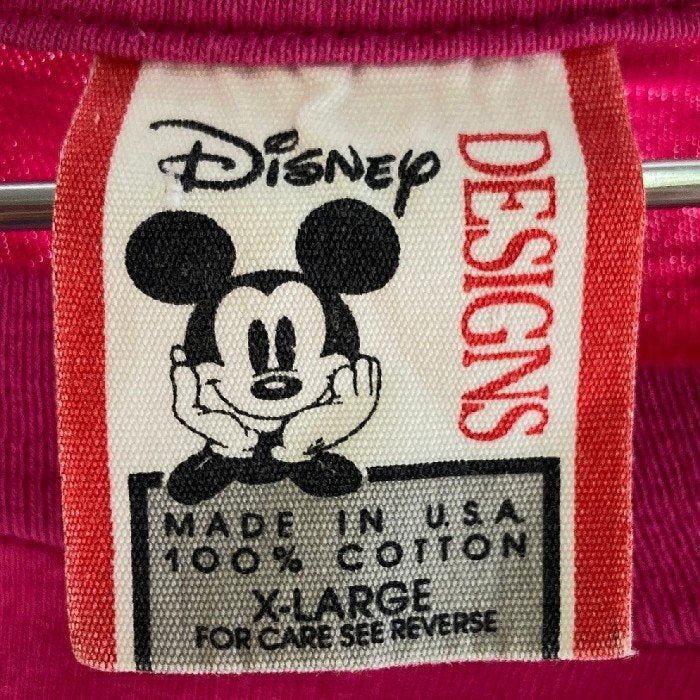 US古着 USA製 90s Disney ディズニー Minnie Mouse ミニー プリントTシャツ ピンク sizeXL 瑞穂店