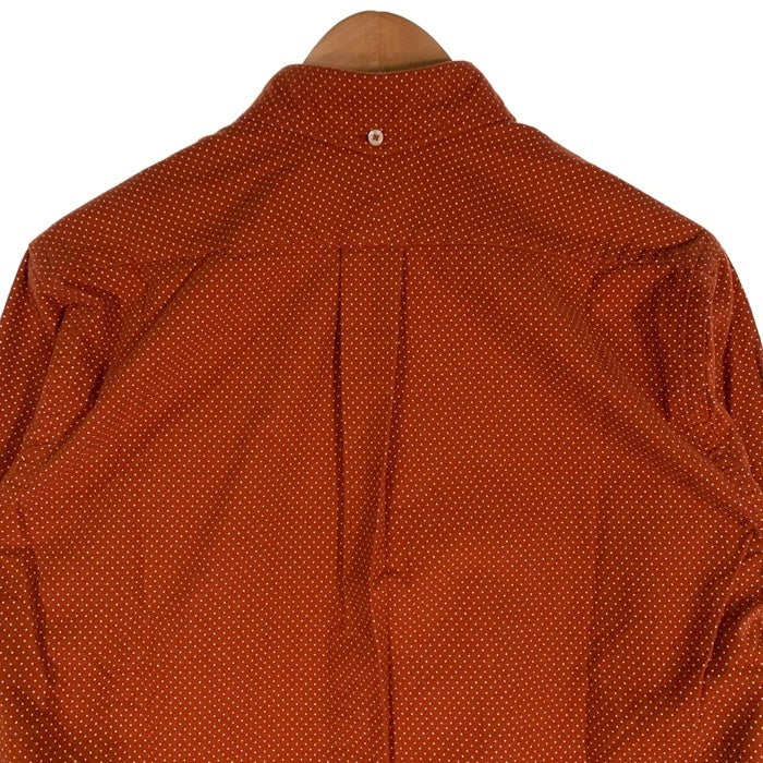 SUGAR CANE Light シュガーケーンライト ドット柄 フランネルボタンダウンシャツ 長袖 エンジ Size M 福生店