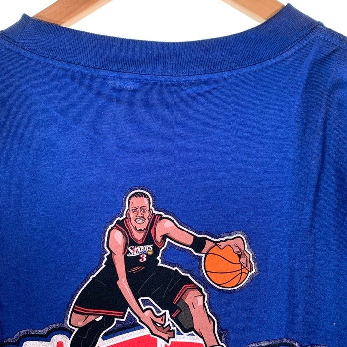 00's NIKE ナイキ Allen Iverson アレン・アイバーソン NBA 半袖 Tシャツ ブルー メキシコ製 Size L 福生店