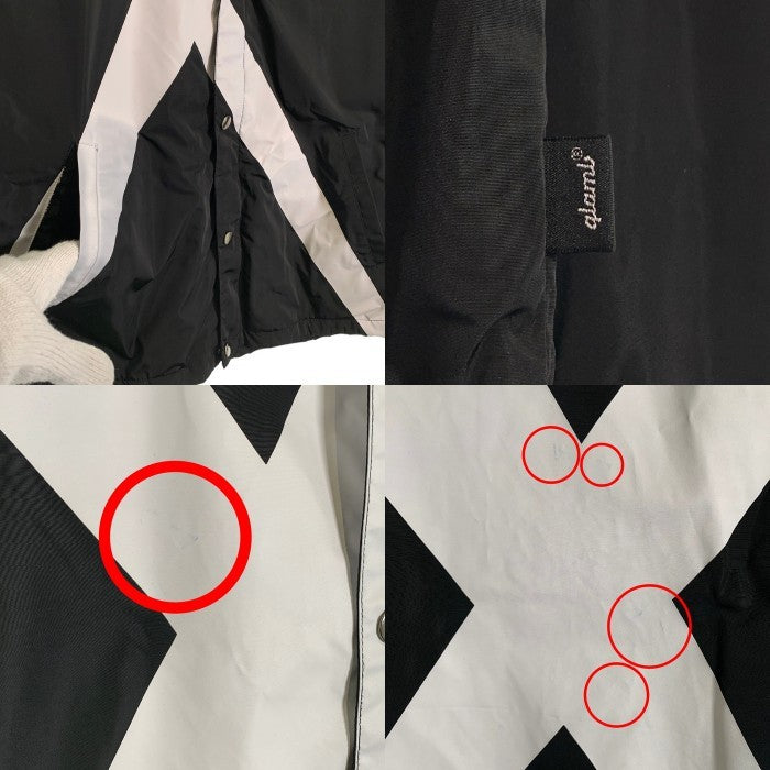 glamb グラム Cross coach Jacket クロスプリント コーチジャケット ブラック GB17AT/JKT02 Size 3 福生店
