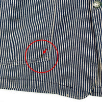 70's OSHKOSH B’GOSH オシュコシュ ヒッコリーストライプ デニムカバーオール ジャケット ホワイト ネイビー USA製 731-0280 Size 40 福生店