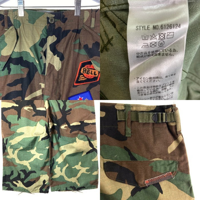 AVIREX アヴィレックス US.ARMY Trousers ペイント ワッペン リメイク カーゴパンツ ウッドランドカモ カーキ sizeL 瑞穂店