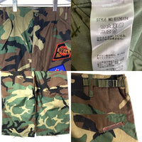 AVIREX アヴィレックス US.ARMY Trousers ペイント ワッペン リメイク カーゴパンツ ウッドランドカモ カーキ sizeL 瑞穂店