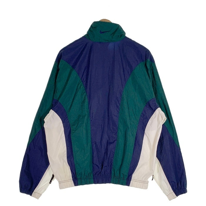 NIKE ナイキ ナイロン トラックジャケット ネイビー グリーン ホワイト 台湾製 Size M 福生店