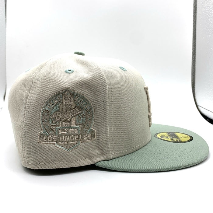New Era ニューエラ 59FIFTY MLB ロサンゼルス・ドジャース ベースボールキャップ ストーン グリーン Size 7 1/2 (59.6cm) 福生店
