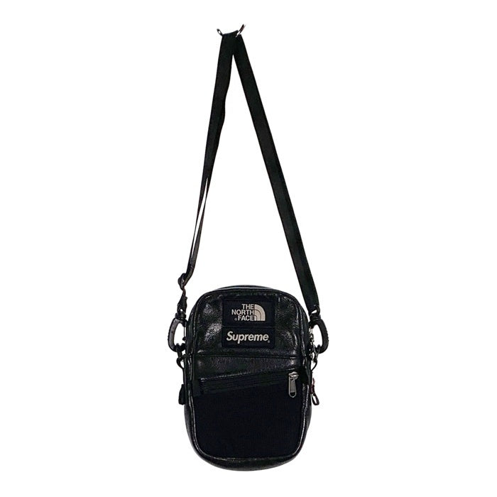 SUPREME シュプリーム 18AW THE NORTH FACE ノースフェイス Lerther Shoulder Bag レザーショルダーバッグ ブラック 並行品 福生店
