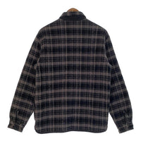 SUPREME シュプリーム 19AW Quilted Plaid Zip Up Shirt キルテッドプラッドジップアップシャツ チェック柄 ブラック Size S 福生店