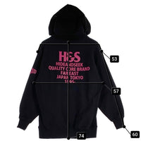 Hide&Seek ハイドアンドシーク SLOW&SEXY Hooded Sweat Shirt プリント プルオーバースウェットパーカー ブラック H30th-110225 Size L 福生店