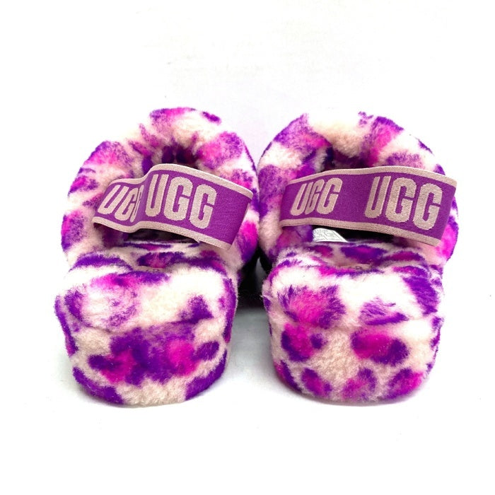 UGG アグ 1117153 Fluff Yeah Slide Leopard フラッフ イヤー スライド レオパード サンダル パープル size25cm 瑞穂店