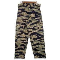 U.S.ARMY レプリカ タイガーストライプ ミリタリーカーゴパンツ ボタンフライ カモフラージュ Size L 福生店