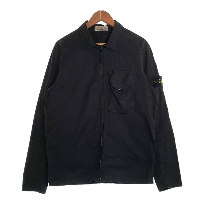 STONE ISLAND ストーンアイランド Overshirt オーバーシャツ ジップアップシャツジャケット ブラック 791511010 Size L 福生店