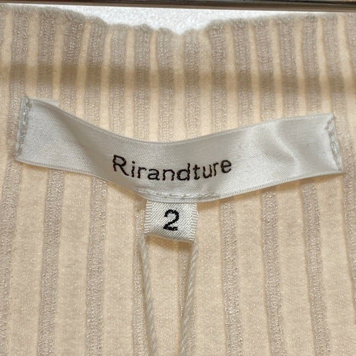 Rirandture  リランドチュール 線タッチ刺繍ドッキングワンピース 82167130 アイボリー グレー size2 瑞穂店