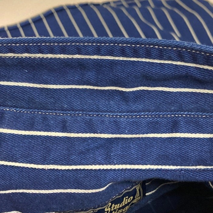 Studio D'artisan ステュディオダルチザン 5532 ストライプ 半袖シャツ ネイビー×ホワイト sizeL 瑞穂店