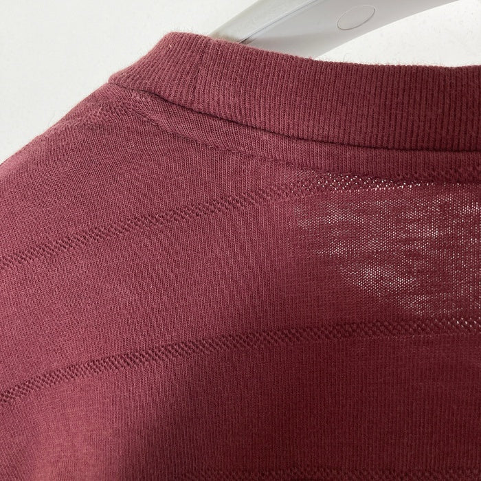 STUSSY ステューシー ボーダー ロングTシャツ レッド sizeL 瑞穂店