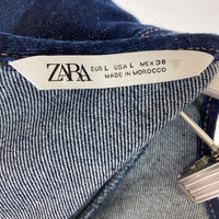 ZARA ザラ 6929/883/443 デニムフリルワンピース ブルー sizeXL 瑞穂店