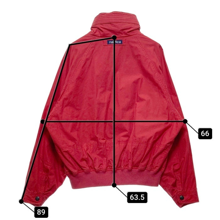 nautica ノーティカ 90's .エルボーパッチ ジップアップブルゾン レッド sizeL 瑞穂店