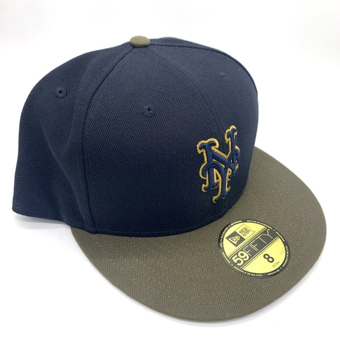 NEW ERA ニューエラ 59FIFTY Newyork Mets ニューヨークメッツ ベースボール キャップ ネイビー オリーブ Size 8 (63.5cm) 福生店