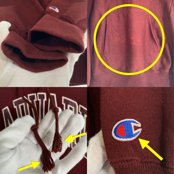 80's Champion チャンピオン REVERSE WEAVE リバースウィーブ HARVARD ハーバード大学 トリコタグ プリントタグ プルオーバー パーカー フーディー バーガンディー USA製 Size M 福生店
