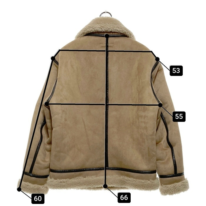 HIDE AND SEEK ハイドアンドシーク B-3 JACKET フェイクムートン フライトジャケット ベージュ HJ-110122 Size M 瑞穂店