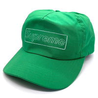 SUPREME シュプリーム KAWS カウズ 21SS Chalk Logo 5-Panel Cap チョークロゴ 5パネルキャップ スナップバックキャップ グリーン USA製 福生店