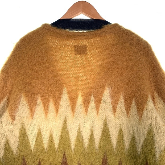 NEEDLES ニードルス 22AW Mohair Cardigan Zigzag モヘア カーディガン ジグザグ LQ274 イエロー ベージュ LQ274 Size L 福生店