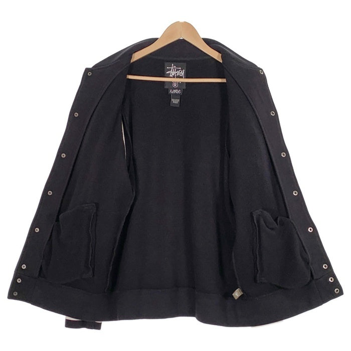 STUSSY ステューシー スウェット アワードジャケット スタジャン ブラック プリント Size XL 福生店