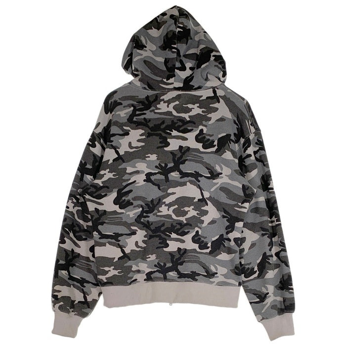 9090 ナインティナインティ King Logo Thermal Zip Hoodie サーマル ジップアップパーカー フーディー グレー NN1931 Size L 福生店