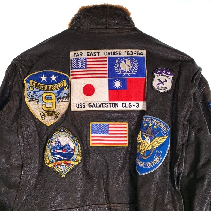 COCKPIT USA コックピット G-1 TOP GUN トップガン ゴートスキン レザーフライトジャケット ブラウン Z201036TW Size 40 福生店