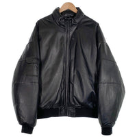 Evisen Skateboards エビセン スケートボード WYE'Ⅱ BE BACK LEATHER DOWN 羊革 ラムレザー ダウン ジャケット ブラック Size XL 福生店
