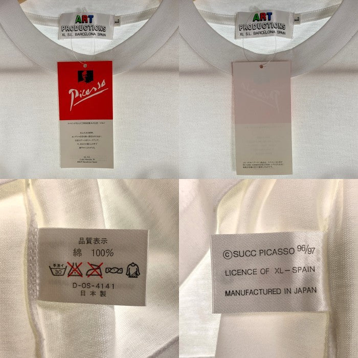 ART PRODUCTIONS PICASSO ピカソ ゲルニカ 半袖 Tシャツ ホワイト Size L 福生店