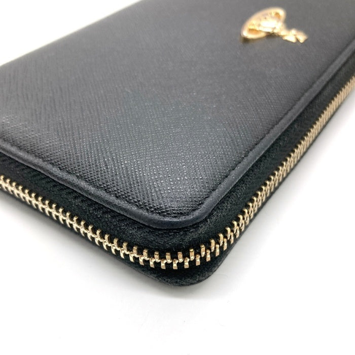 Vivienne Westwood ヴィヴィアンウエストウッド ラウンドジップ長財布 オーブ 箱付き ブラック 瑞穂店