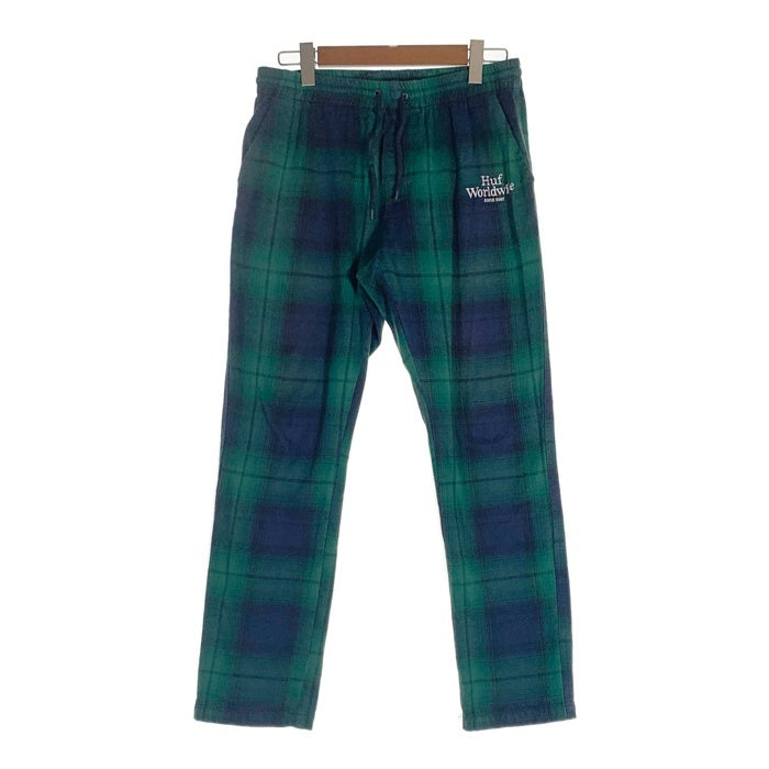 HUF ハフ CAMDEN PLAID TRACK PANT チェック トラックパンツ グリーン Size M 福生店